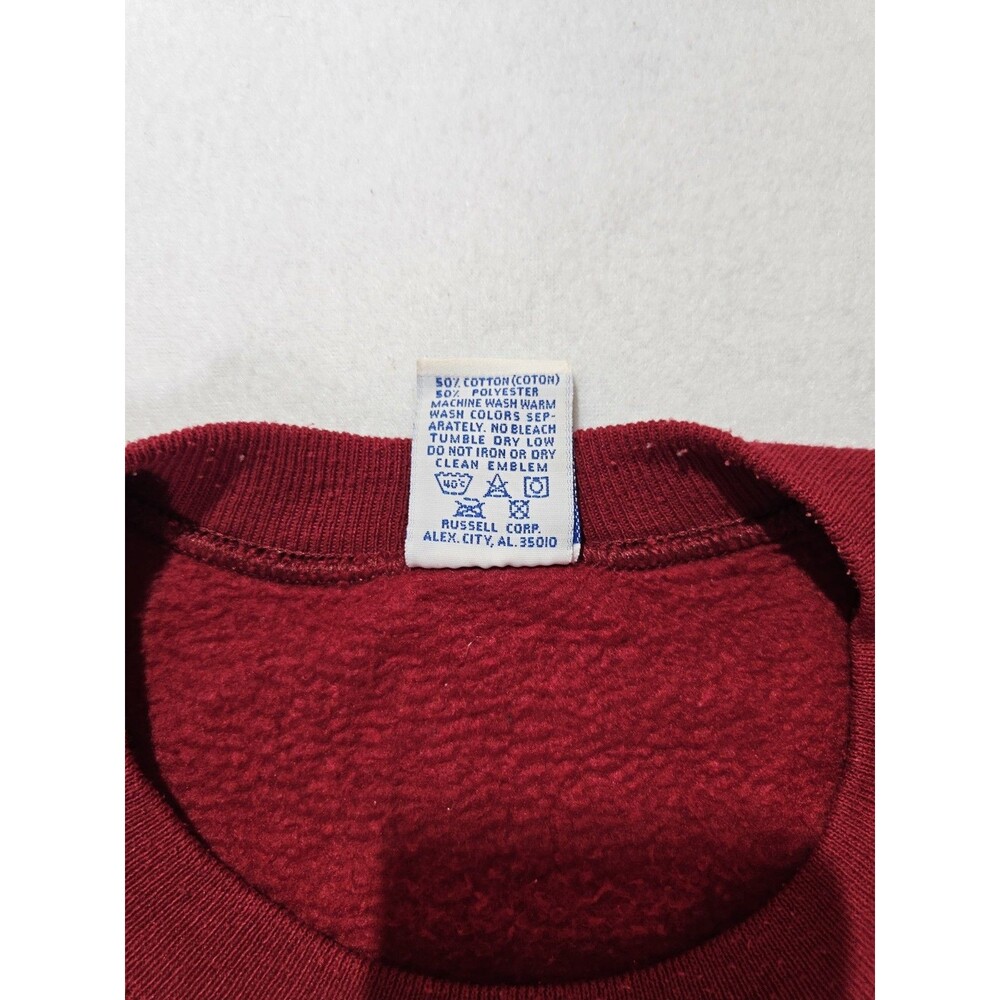 VTG SZ. L 80's Russell Athletics Arkansas Razorbacks DRUM LINE 88-89 Sweatshirt - Picture 5 of 10